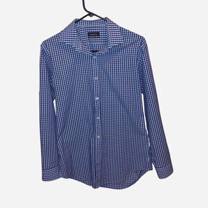 Esquire-men-s-jewelry Men's White and Blue Shirt